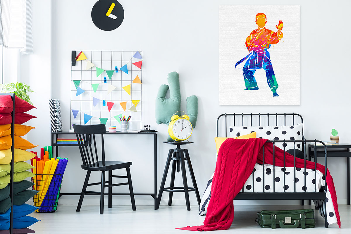 Titelbild zu „Zimmer für einen jungen Sportliebhaber“